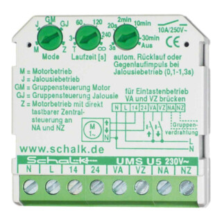 Schalk Commande OUVRIR/FERMER 230VAC, 2S, 10A UMS U5 (230V AC)