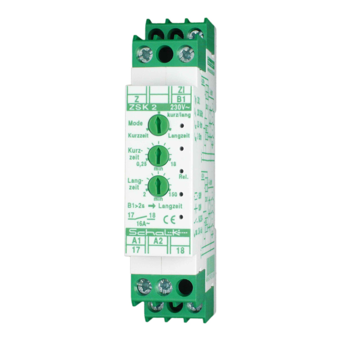 Schalk Interrupteur à impulsion temporisé avec 3 modes 1S 16A ZSK 2