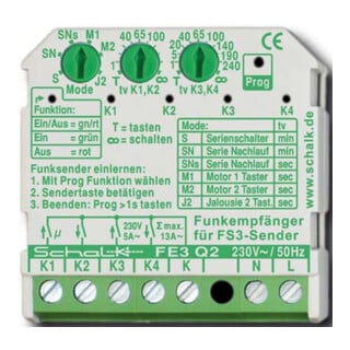 Schalk Interrupteur récepteur radio encastré 4 canaux FE3 Q2