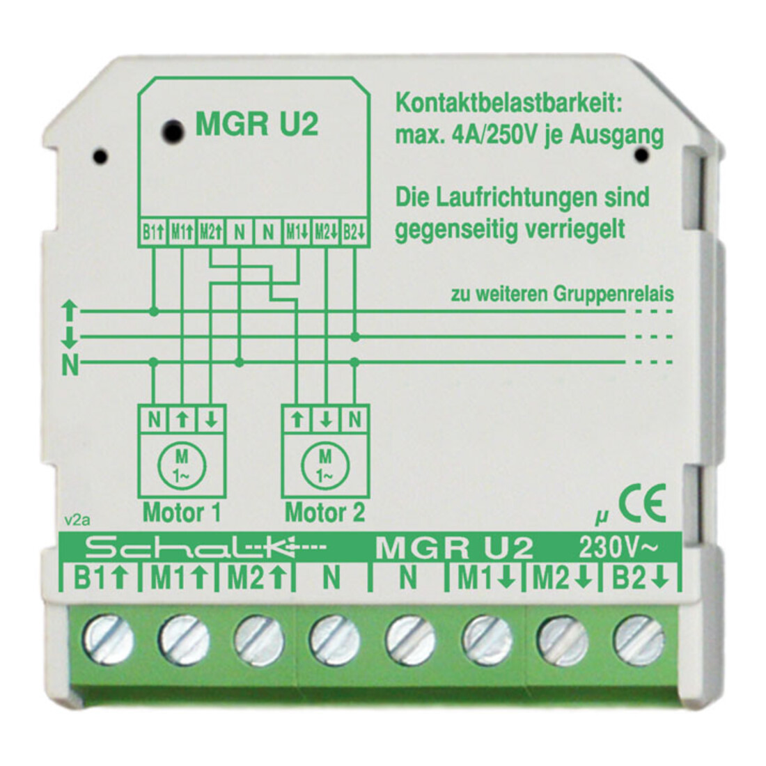 Schalk Motor-Gruppen-Relais 230VAC,2W,5A MGR U2