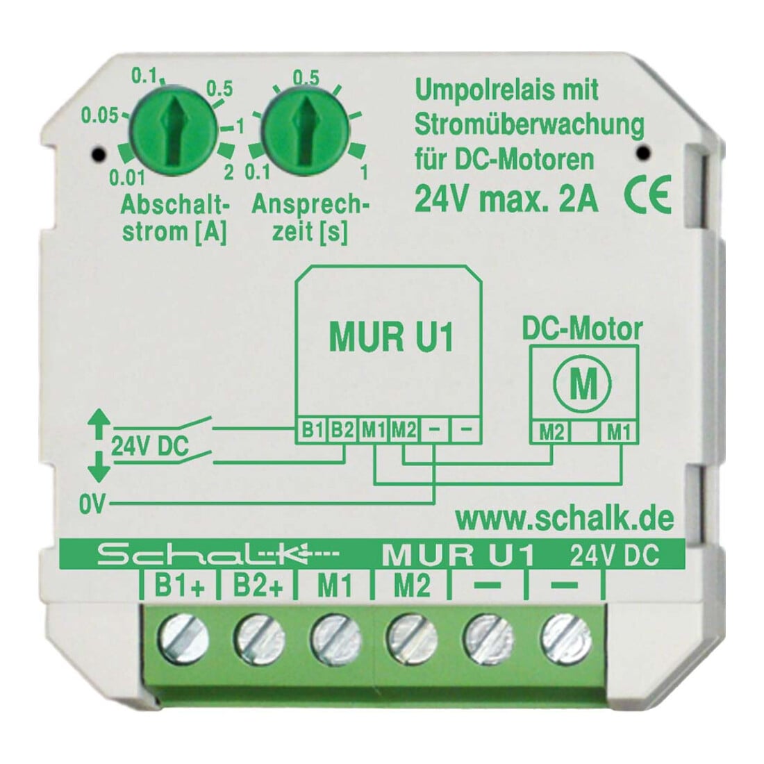 Schalk Relais inverseur moteur 2A MUR U1 (24V DC)