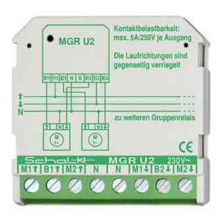 Schalk Relais moteur de groupe 230VAC, 2W, 5A MGR U2