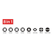 Schaltschrankschlüssel Mini 8 Funktionen m.Bitadapter-3
