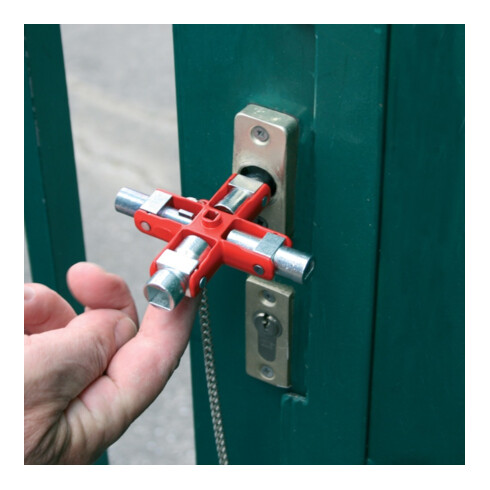 Schaltschrankschlüssel SuBMaster 9 in 1 9 Funktionen m.Karab.h.an Kette