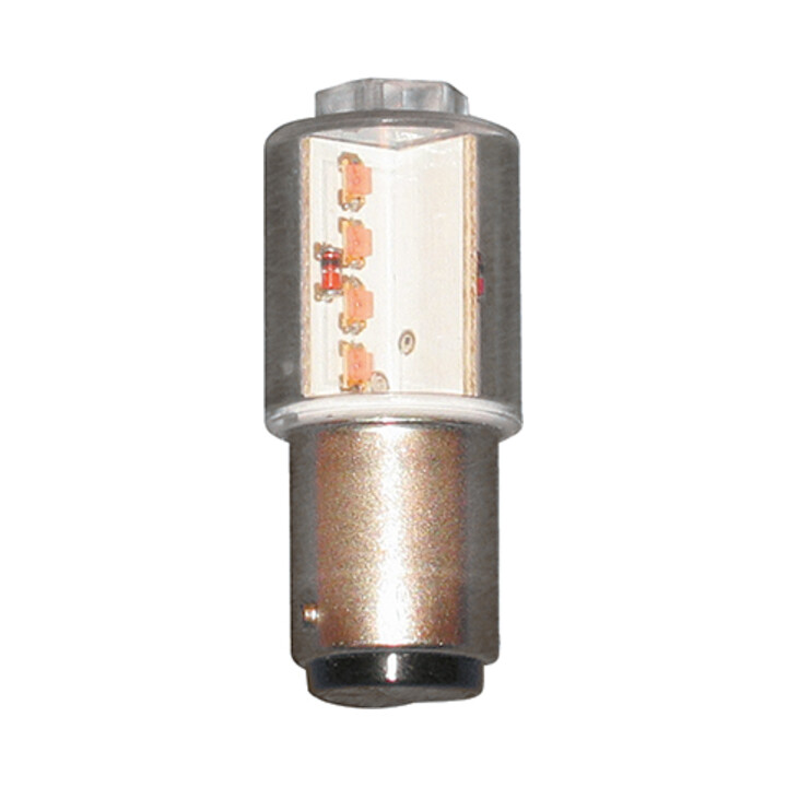 Scharnberger+Hasenbein Lampe LED 18,5x45mm Ba15d 24/28VAC/DC rouge 35700