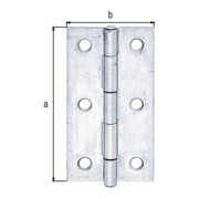 Scharnier H.81mm B.128mm S.1,5mm Edelstahl