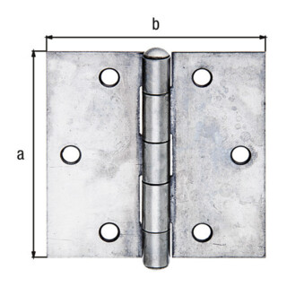 Scharnier H.81mm B.128mm S.1,5mm Edelstahl