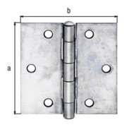 Scharnier H.81mm B.128mm S.1,5mm Edelstahl