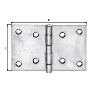 Scharnier H.81mm B.128mm S.1,5mm Edelstahl