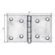 Scharnier H.60mm B.90mm S.1,25mm VA breit GAH