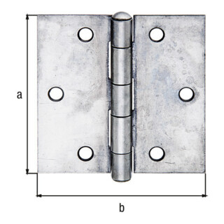 Scharnier H.81mm B.128mm S.1,5mm Edelstahl
