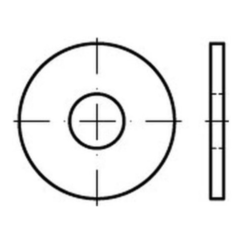 Scheibe DIN 9021/ISO 7093 10,5x30x2,5mm Edelstahl A4 blank