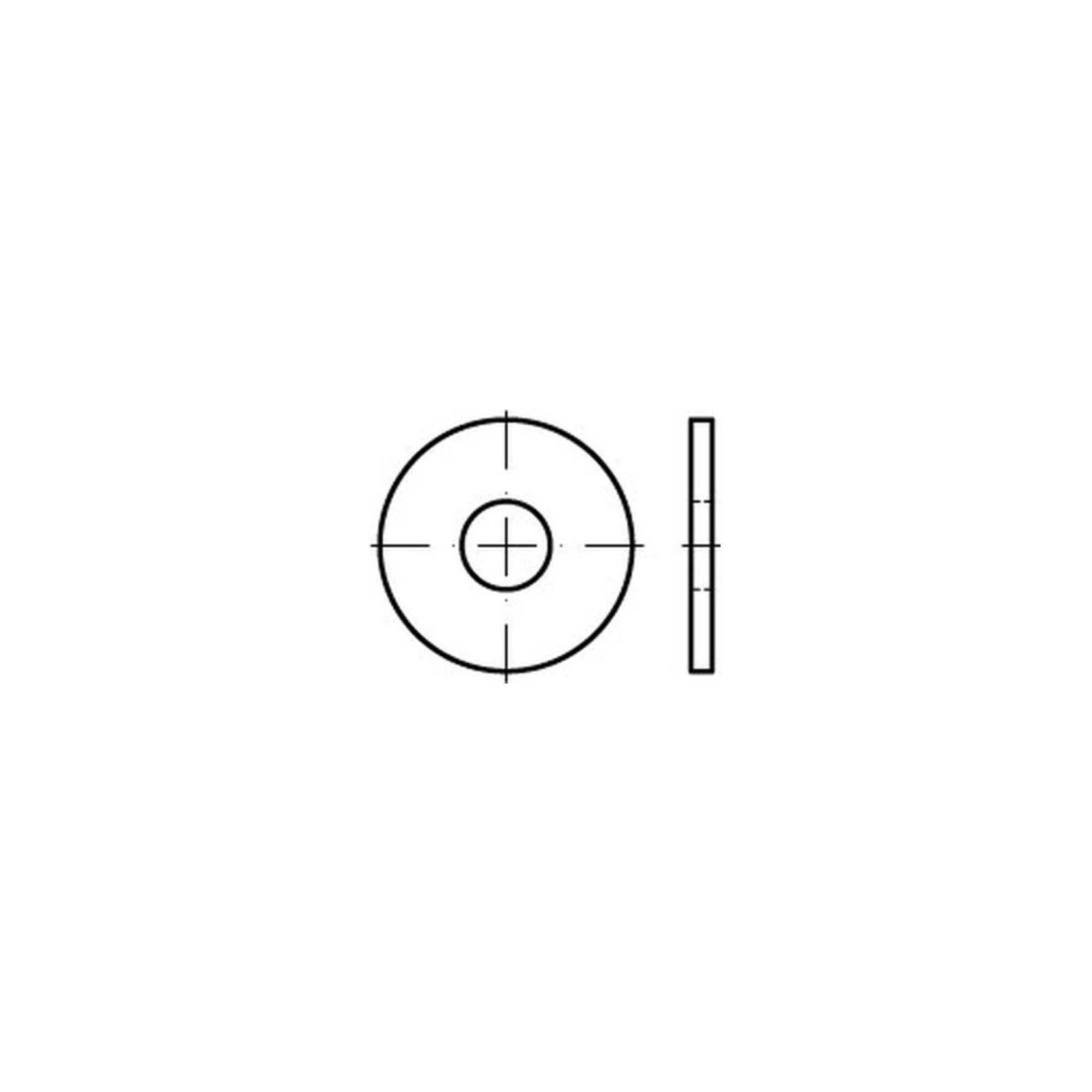 Scheibe DIN 9021/ISO 7093 10,5x30x2,5mm Edelstahl A4 blank ; Industrial Quality Supplies