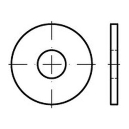 Scheibe DIN 9021/ISO 7093 10,5x30x2,5mm Stahl galvanisch verzinkt