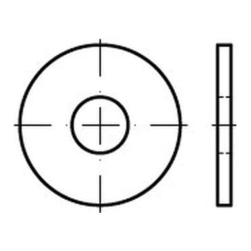 Scheibe DIN 9021/ISO 7093 15x44x3mm Stahl galvanisch verzinkt