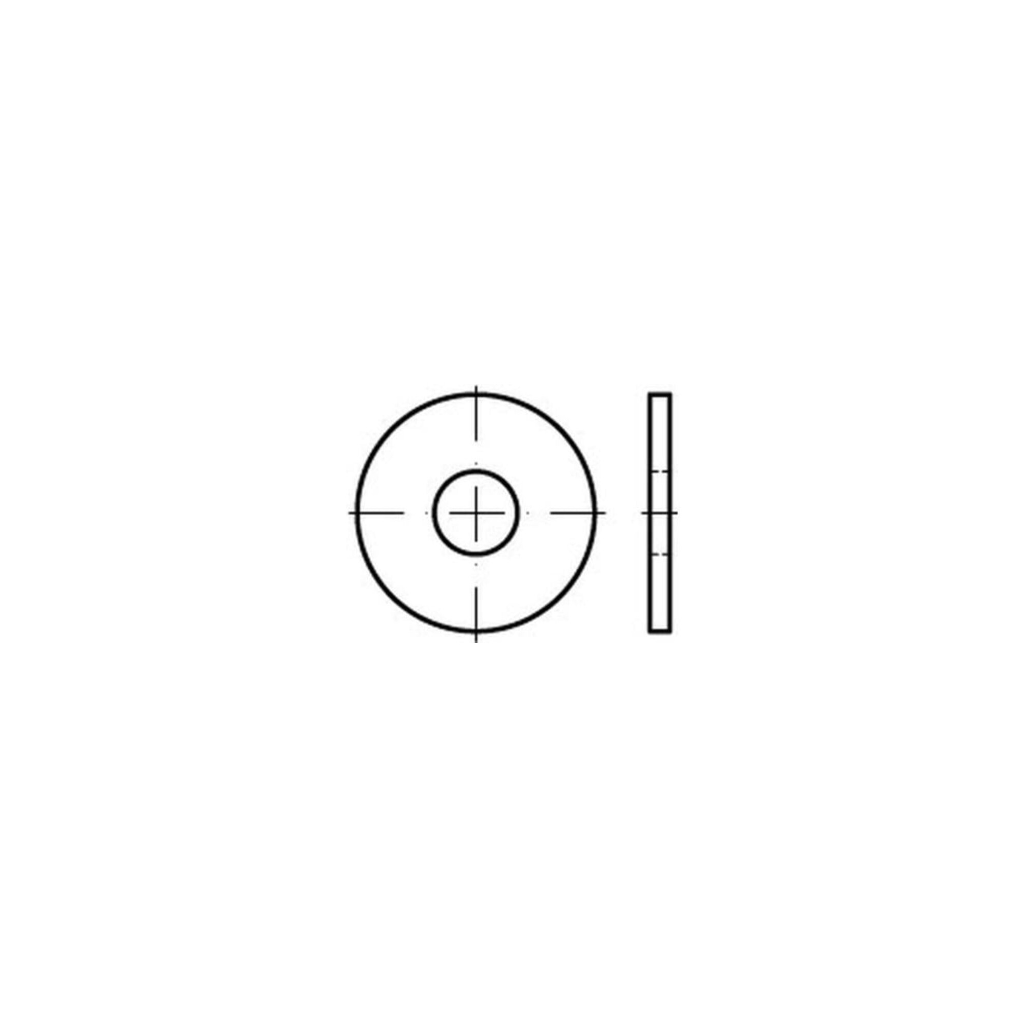 Scheibe DIN 9021/ISO 7093 15x44x3mm Stahl galvanisch verzinkt ; Industrial Quality Supplies