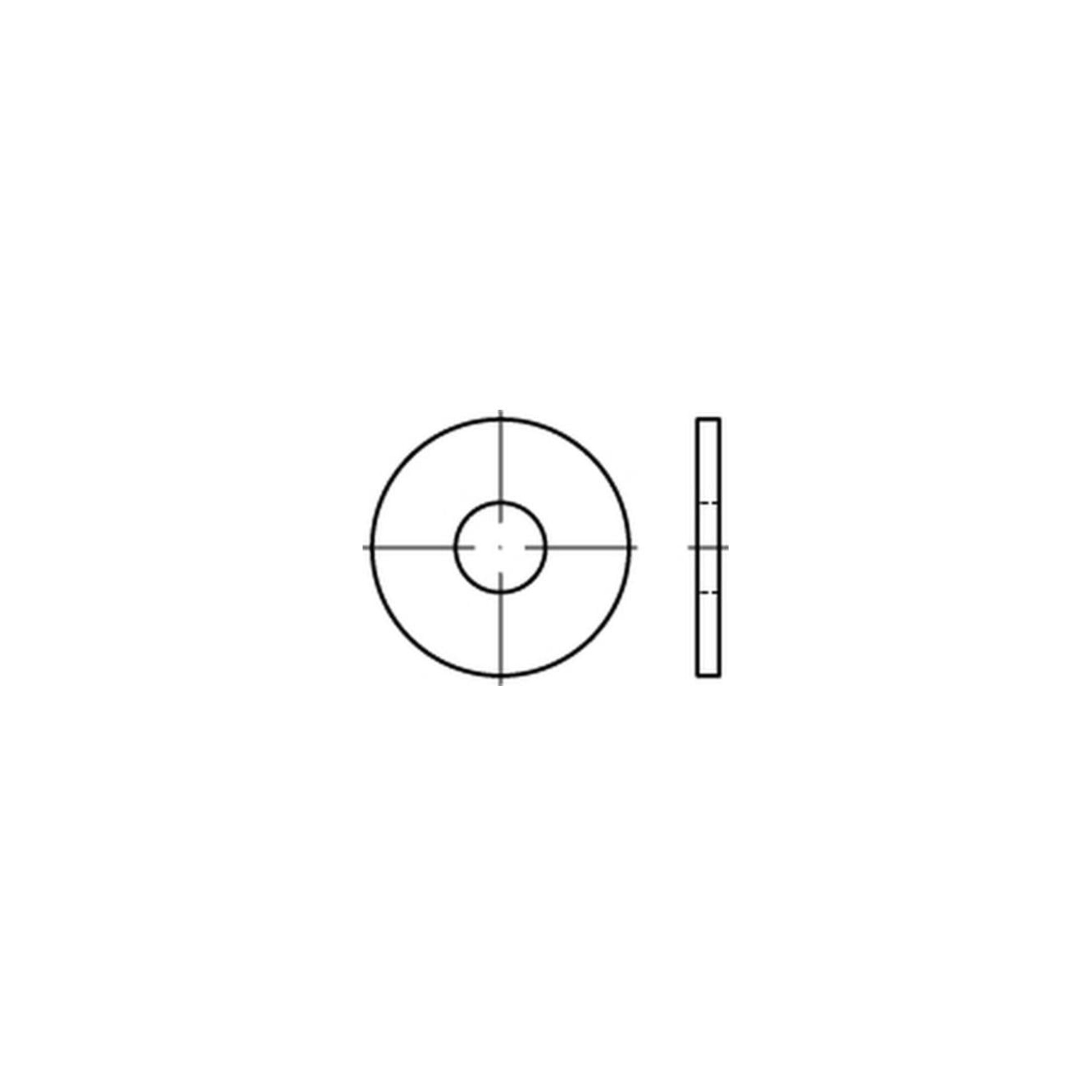 Scheibe DIN 9021/ISO 7093 17x50x3mm Stahl galvanisch verzinkt ; Industrial Quality Supplies