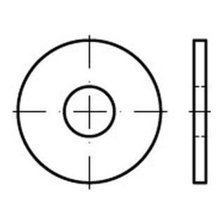 Scheibe DIN 9021/ISO 7093 20x56x4mm Edelstahl A2 blank