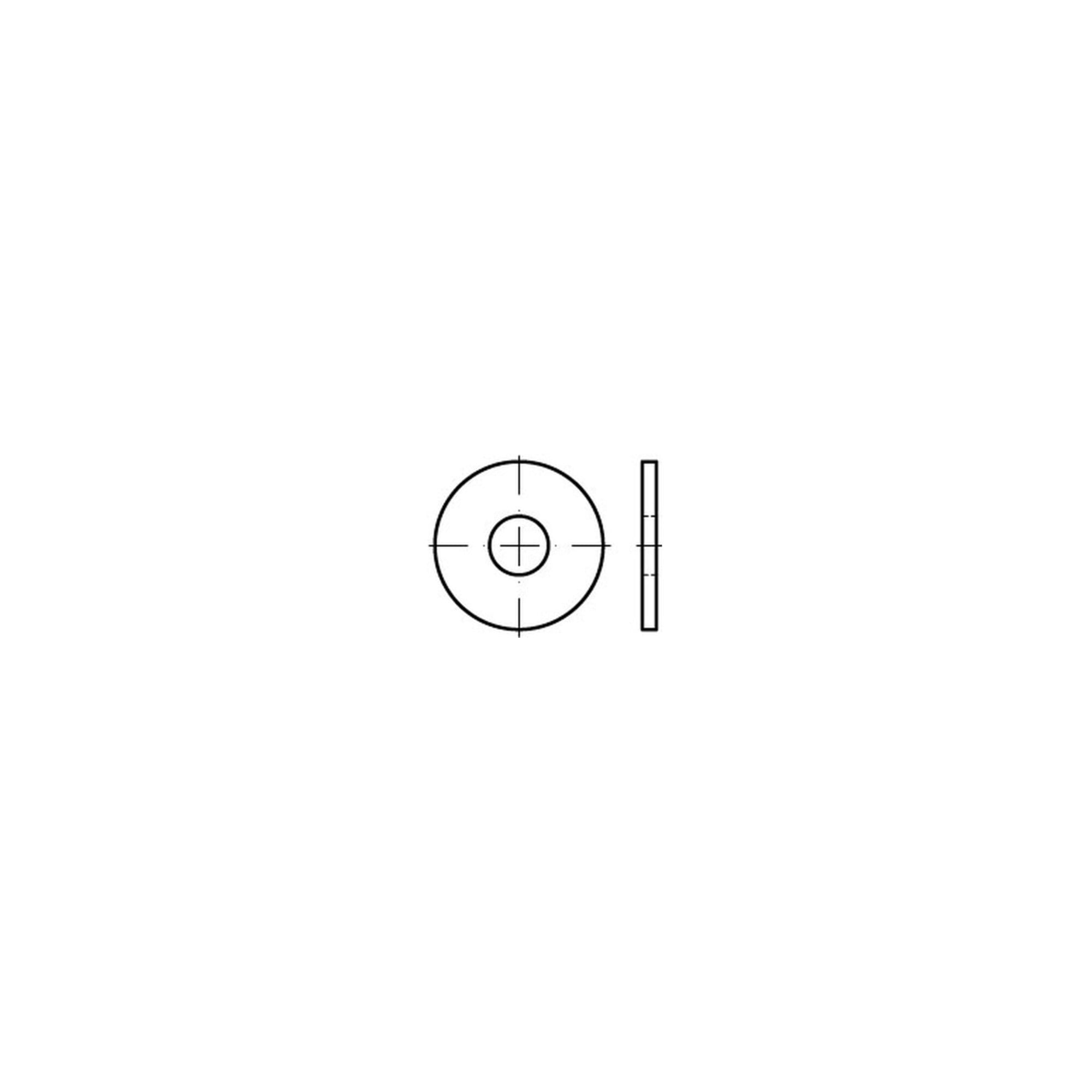 Scheibe DIN 9021/ISO 7093 4,3x12x1mm Stahl galvanisch verzinkt ; Industrial Quality Supplies