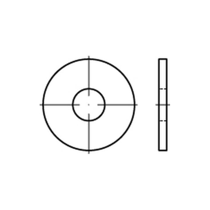 Scheibe DIN 9021/ISO 7093 6,4x18x1,6mm Edelstahl A2 blank