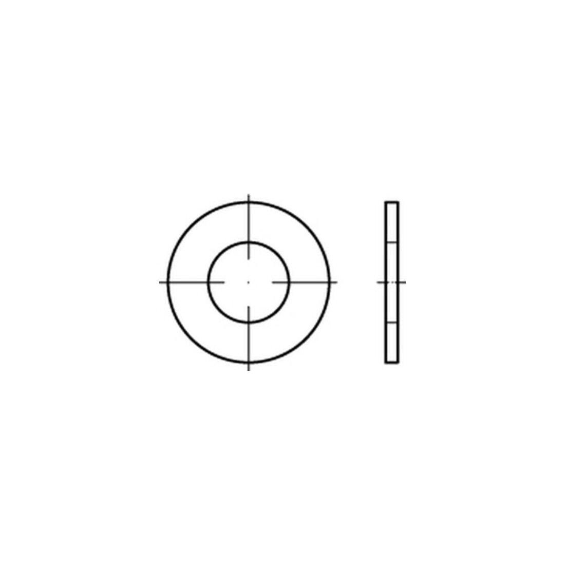 Scheibe Standard ähnl. DIN 134 Stahl 34x68x4mm