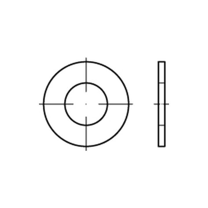 Scheibe Standard ähnl. DIN 134 Stahl 43x85x5mm