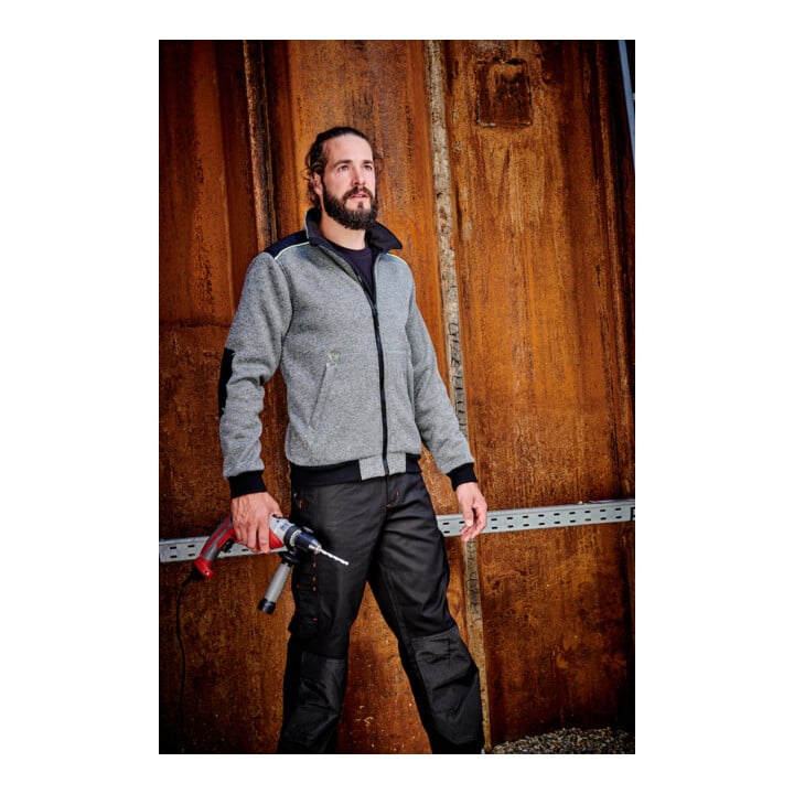 SCHEIBLER Blouson en maille Piering Taille XL, gris chiné