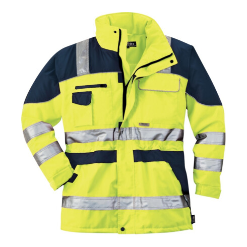 SCHEIBLER Parka de signalisation, T. XL, jaune/bleu