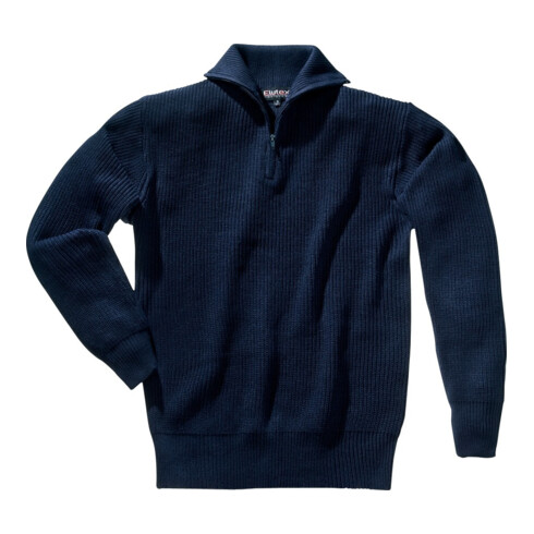 SCHEIBLER Pull-over Troyer avec fermeture éclair, taille L, marine