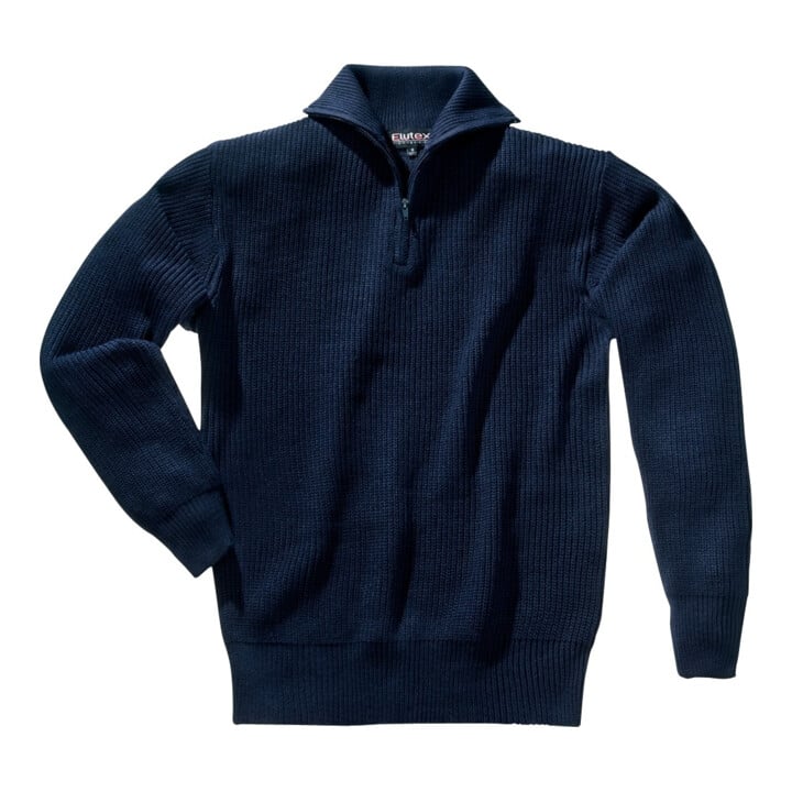 SCHEIBLER Pull-over Troyer avec fermeture éclair, taille L, marine