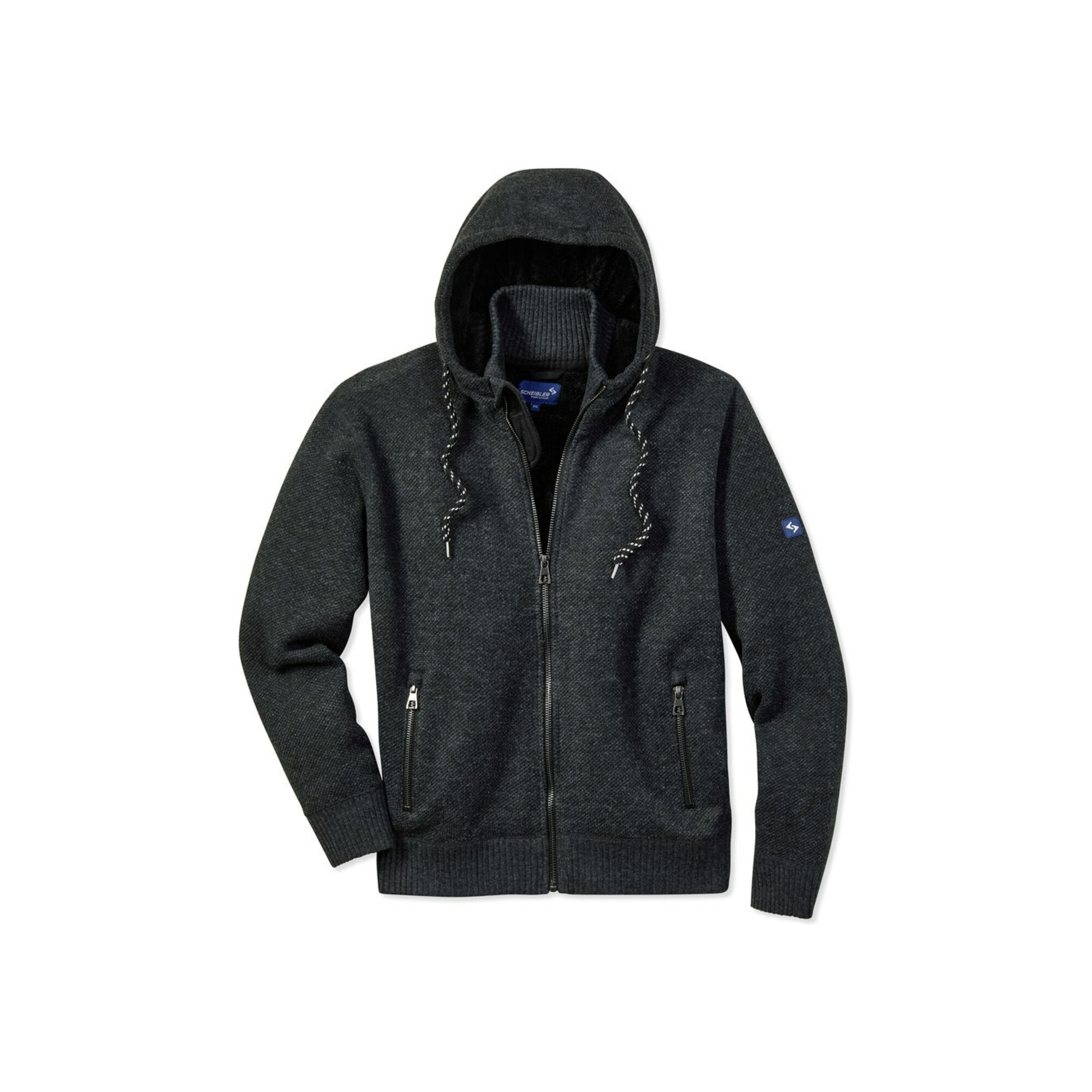 SCHEIBLER Strickjacke Schärding anthrazit/schwarz-meliert Gr. L