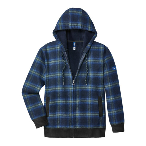 SCHEIBLER Veste thermique Curris bleu/gris à carreaux T. M