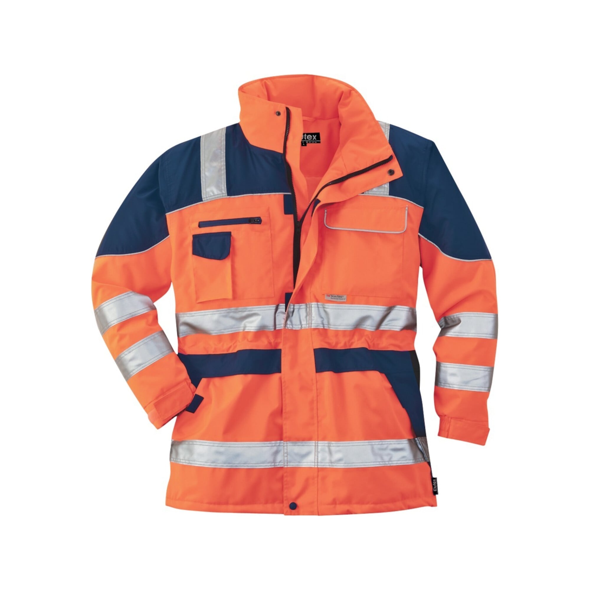 SCHEIBLER Warnparka, Gr. S, orange/blau