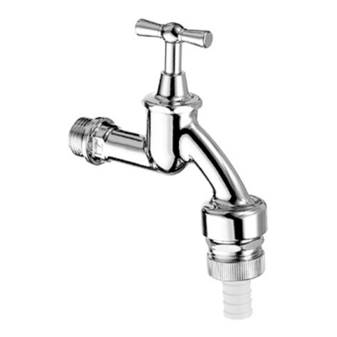 Schell Auslaufventil G 3/4 AG, verchromt, Sich.Kombi, Knebelgr.