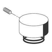 Schell Betätigungshaube mit Druckfeder, verchromt