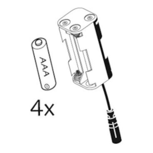 Schell Compartiment pile PURIS/VENUS 4xAAA batteries