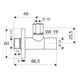 Schell Design-Eckventil STILE 1/2" chrom-5
