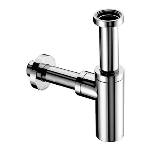 Schell Design-Siphon EDITION Messing, verchromt