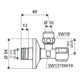 Schell Eckregulierventil COMFORT chrom, mit ASAG 3/8x3/8-5