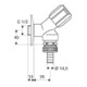 Schell Geräteschrägsitzventil COMFORT chrom, mit RFV und RB 1/2"-5