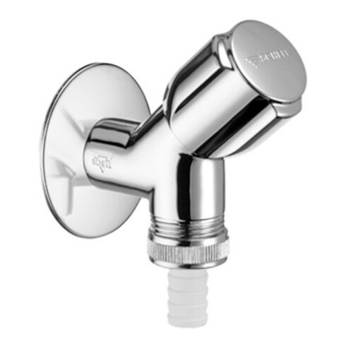 Schell Geräteschrägsitzventil COMFORT G 1/2 AG, m Rückflussverh., verchromt