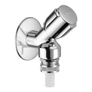 Schell Geräteschrägsitzventil COMFORT G 1/2 AG, m RV u. RB, verchromt