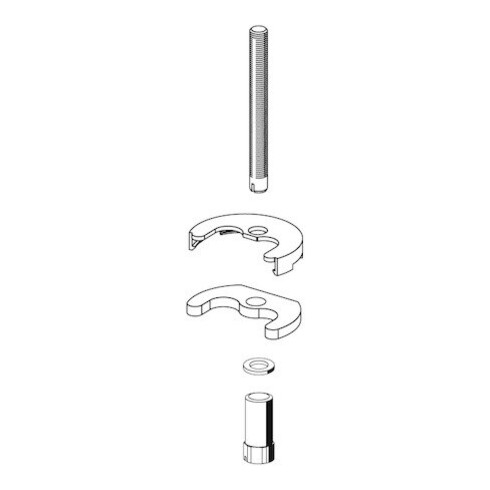 Schell Kit de fixation pour robinetterie WT XERIS mid