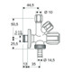 Schell Kombinations-Eckventil COMFORT chrom, ohne ASAG 1/2"-4
