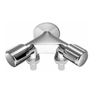 Schell NA vanne double COMFORT 1/2 ch avec RFV avec 2 raccords de flexible