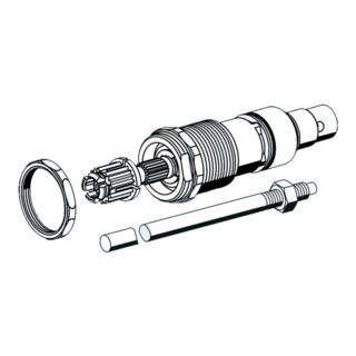 Schell Oberteil inkl. Spindel 488mm, mit Ablänghilfe