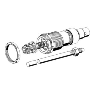 Schell partie supérieure incl. broche 488mm, avec aide à la coupe