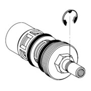 Schell pièces de rechange Robinet de chasse d'urinoir VERONA, cartouche-1