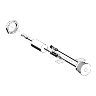 Schell Piezotaster 12V für Dusche, chrom