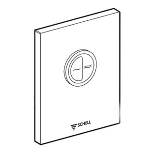 Schell Plaque de commande EDITION ECO blanche, pour WC, double chasse